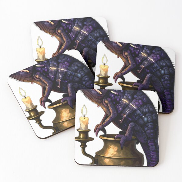 Item preview, Gothic Horned Chameleon Candle Guardian designed and sold by IllumeInk.
