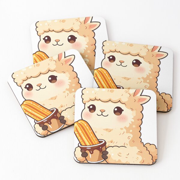 Item preview, Cute Baby Alpaca Baker with Sweet Churros designed and sold by pumsquare.