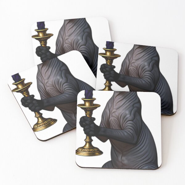 Item preview, Gothic Sphynx Cat Obelisk Candle Guardian designed and sold by IllumeInk.