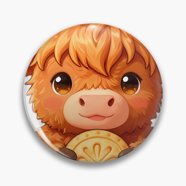 Item preview, Cute Highland Cow Calf Baker with Scottish Shortbread designed and sold by pumsquare.