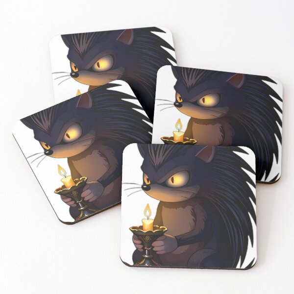 Artikelvorschau, Gothic Shadow Hedgehog Tealight Guardian entworfen und verkauft von IllumeInk.