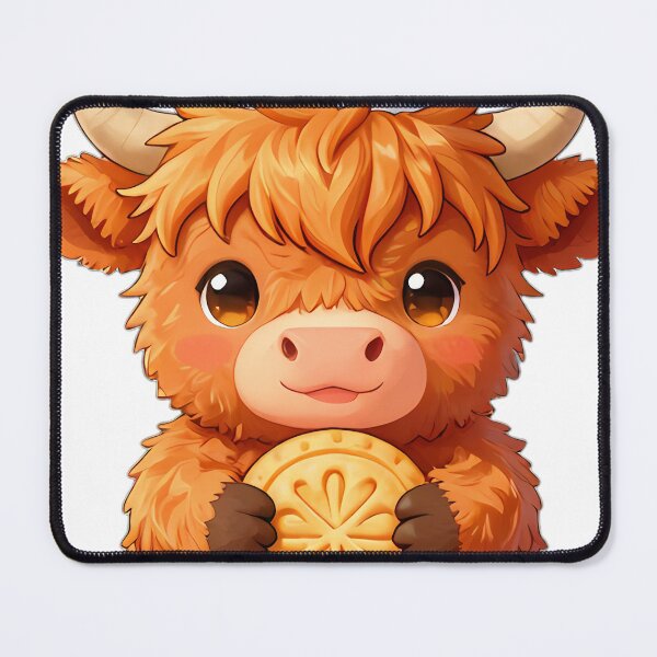 Item preview, Cute Highland Cow Calf Baker with Scottish Shortbread designed and sold by pumsquare.