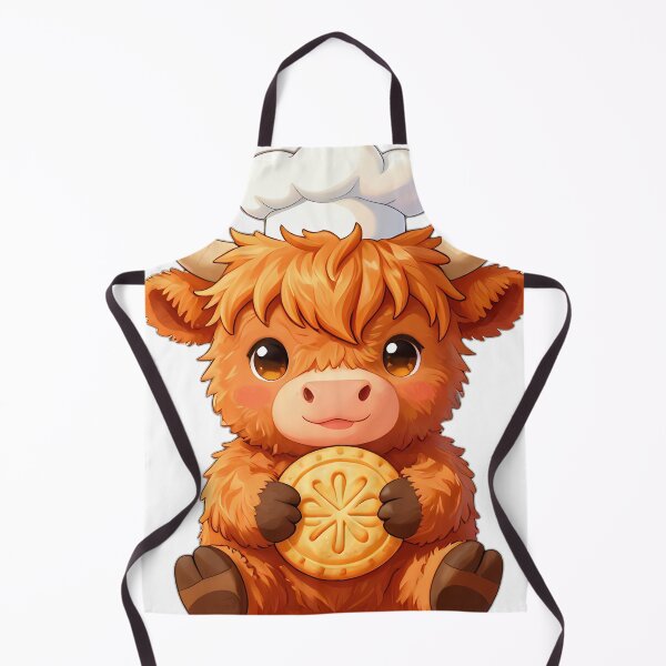 Item preview, Cute Highland Cow Calf Baker with Scottish Shortbread designed and sold by pumsquare.