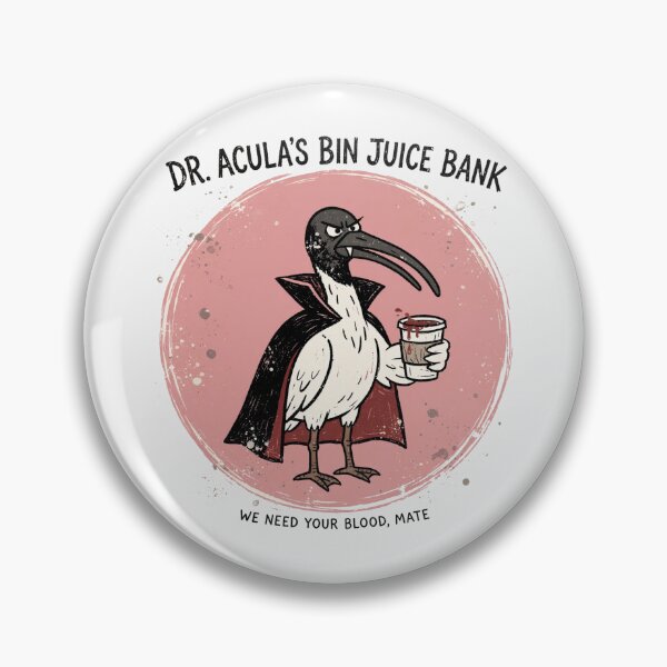 Item preview, Dr Acula's Bin Juice Bank Funny Vampire Bin Chicken Ibis Bird designed and sold by Yellowriversss.