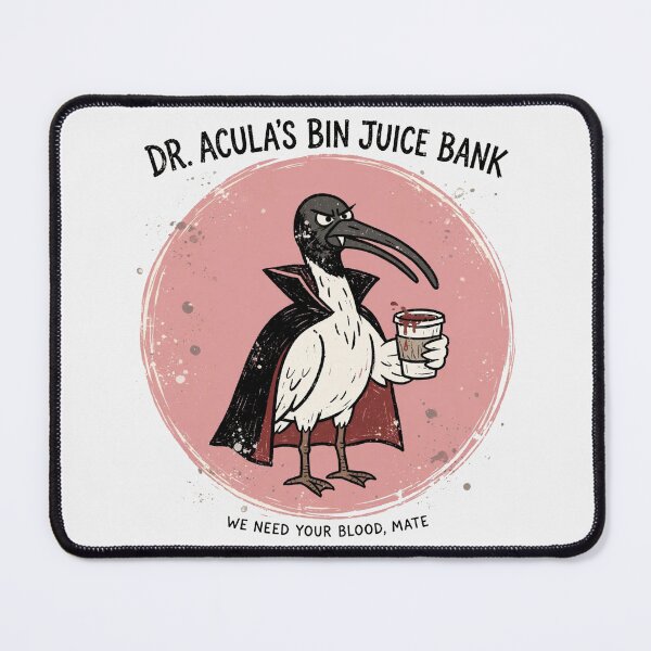 Item preview, Dr Acula's Bin Juice Bank Funny Vampire Bin Chicken Ibis Bird designed and sold by Yellowriversss.