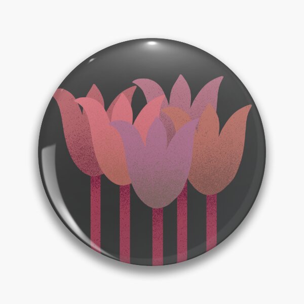 Item preview, Flower Market - Warm Tones Abstract Tulips on Black designed and sold by DuckyRubin.
