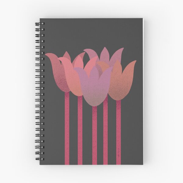 Item preview, Flower Market - Warm Tones Abstract Tulips on Black designed and sold by DuckyRubin.