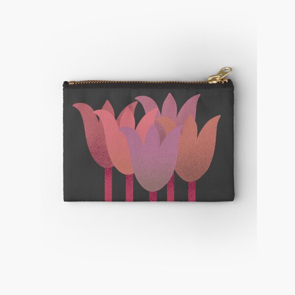Item preview, Flower Market - Warm Tones Abstract Tulips on Black designed and sold by DuckyRubin.