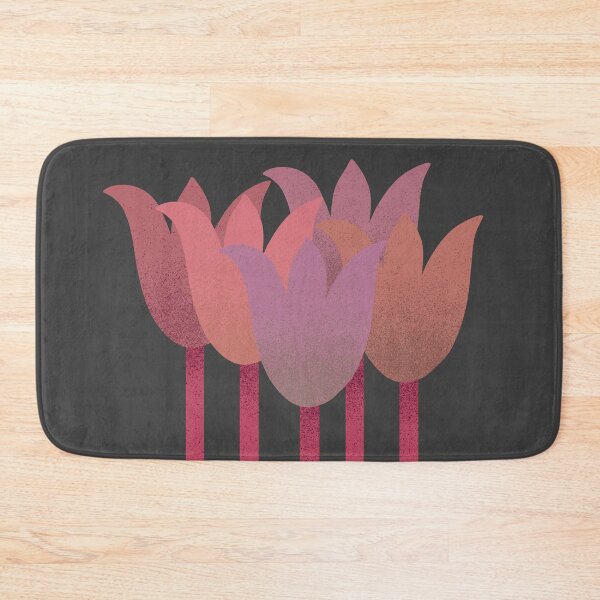 Item preview, Flower Market - Warm Tones Abstract Tulips on Black designed and sold by DuckyRubin.