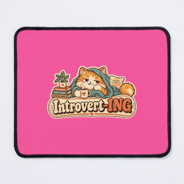 Item preview, NAGGING CAT BY NAGGINGSTICKERSCO. NAGGINGCAT INTROVERT-ING COLLECTION | ELECTRIC PINK Edition | No.01 designed and sold by LaMaisonOfMY.