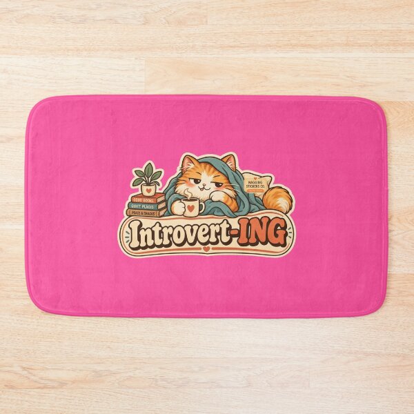 Item preview, NAGGING CAT BY NAGGINGSTICKERSCO. NAGGINGCAT INTROVERT-ING COLLECTION | ELECTRIC PINK Edition | No.01 designed and sold by LaMaisonOfMY.