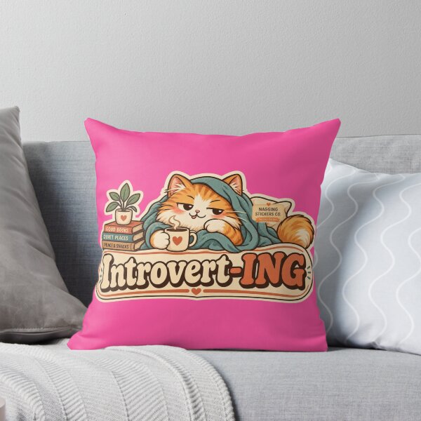 Item preview, NAGGING CAT BY NAGGINGSTICKERSCO. NAGGINGCAT INTROVERT-ING COLLECTION | ELECTRIC PINK Edition | No.01 designed and sold by LaMaisonOfMY.