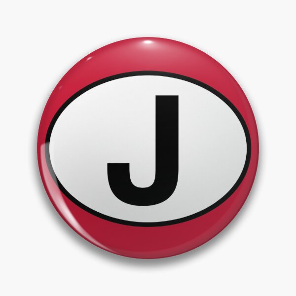 Item preview, Jersey J Oval Country Code Sticker designed and sold by The Digital Compass.