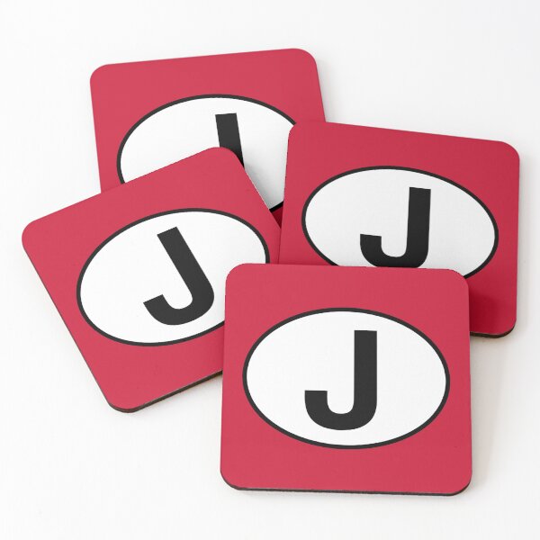 Item preview, Jersey J Oval Country Code Sticker designed and sold by The Digital Compass.