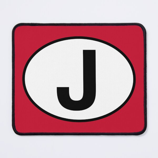 Item preview, Jersey J Oval Country Code Sticker designed and sold by The Digital Compass.