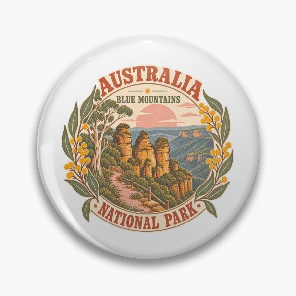 Item preview, Australia Blue Mountains National Park Three Sisters Vintage Travel designed and sold by Yellowriversss.