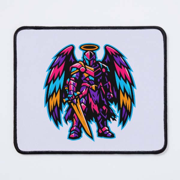 Item preview, Fallen Angel Synthwave Knight Neon Cyberpunk Warrior designed and sold by KungPowUnicorn.