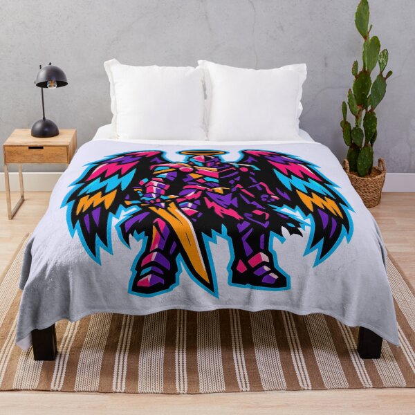 Item preview, Fallen Angel Synthwave Knight Neon Cyberpunk Warrior designed and sold by KungPowUnicorn.