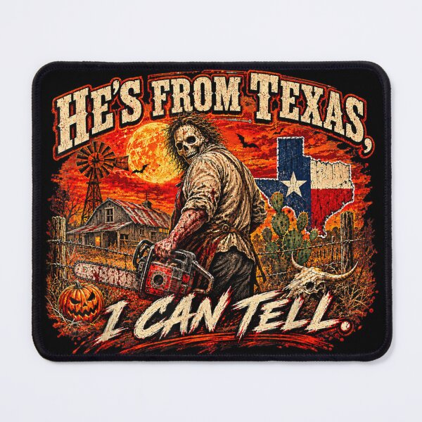 Item preview, Hes from Texas I Can Tell Halloween Horror Humor designed and sold by Altenpendinton.
