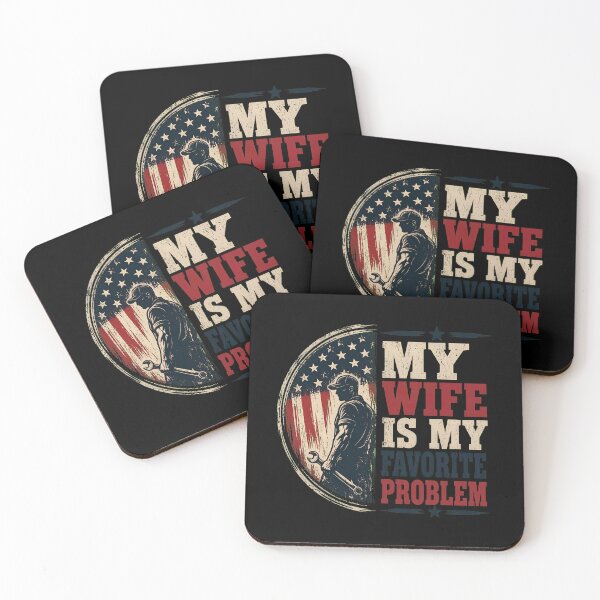 Item preview, My Wife Is My Favorite Problem American Flag designed and sold by felixpalette.