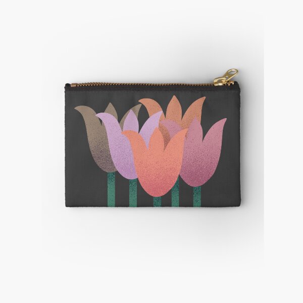 Item preview, Flower Market - Pastel Abstract Tulips on Black designed and sold by DuckyRubin.