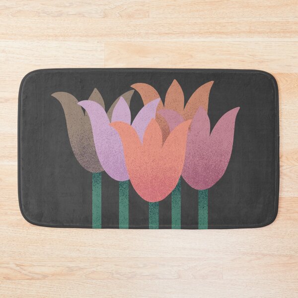 Item preview, Flower Market - Pastel Abstract Tulips on Black designed and sold by DuckyRubin.