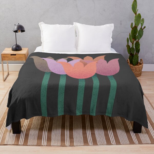 Item preview, Flower Market - Pastel Abstract Tulips on Black designed and sold by DuckyRubin.