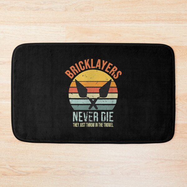 Item preview, Bricklayers Never Die Throw In Trowel Retro Sunset designed and sold by reagorempe.