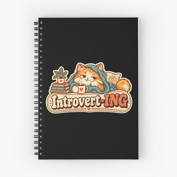 Item preview, NAGGING CAT BY NAGGINGSTICKERSCO. NAGGINGCAT INTROVERT-ING COLLECTION | BLACK Edition | No.01 designed and sold by LaMaisonOfMY.