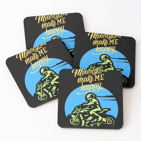 Item preview, Motorcycles Make Me Happy Rider Design designed and sold by V8Green.
