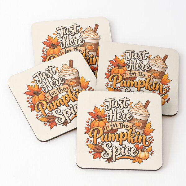 Item preview, Just Here for the Pumpkin Spice – Cozy Fall Coffee & Pumpkin Design designed and sold by blankTeeShirt.