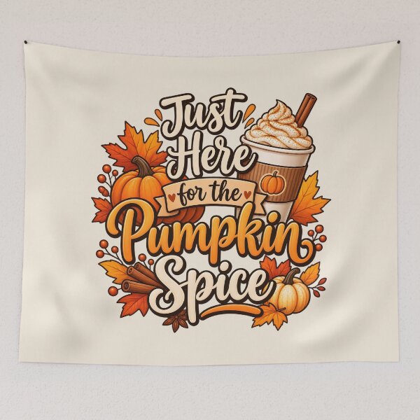 Item preview, Just Here for the Pumpkin Spice – Cozy Fall Coffee & Pumpkin Design designed and sold by blankTeeShirt.