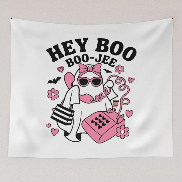 Item preview, Hey Boo Boo Jee Pink Ghost Halloween designed and sold by KroghDs.