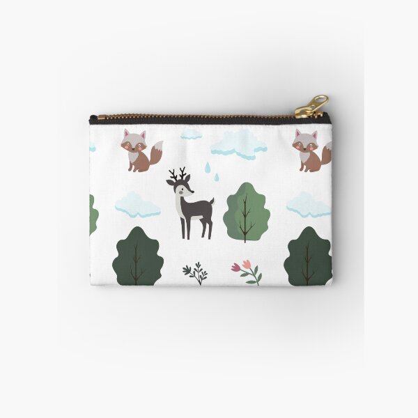 Item preview, Cute Woodland Animals Fox Deer Trees and Flowers Vector Sticker Pack designed and sold by ElenMart.
