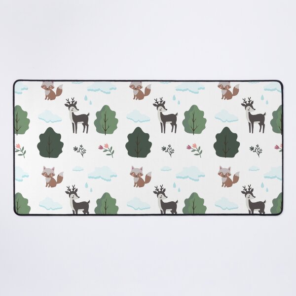 Item preview, Cute Woodland Animals Fox Deer Trees and Flowers Vector Sticker Pack designed and sold by ElenMart.