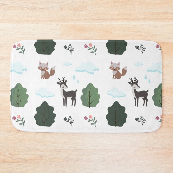 Item preview, Cute Woodland Animals Fox Deer Trees and Flowers Vector Sticker Pack designed and sold by ElenMart.