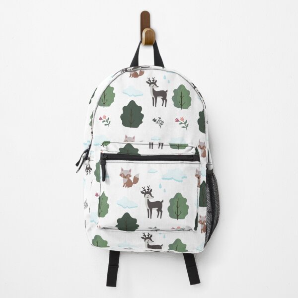 Item preview, Cute Woodland Animals Fox Deer Trees and Flowers Vector Sticker Pack designed and sold by ElenMart.