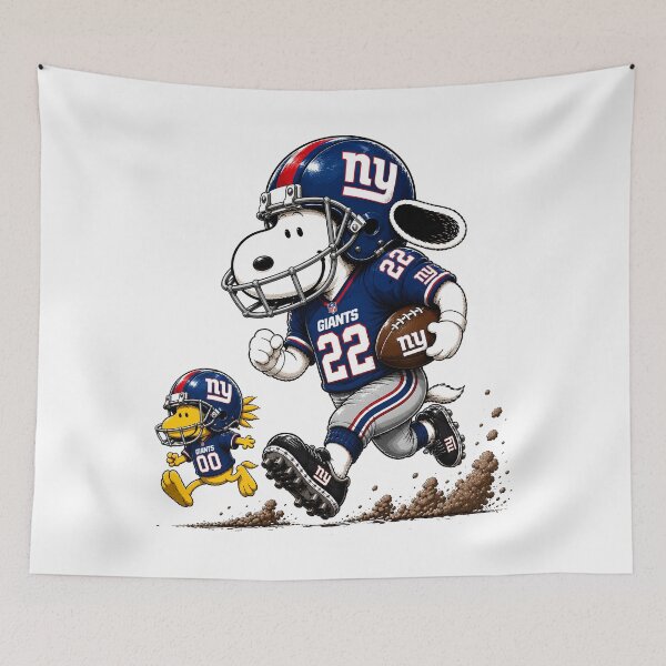 Item preview, New York Giants Funny Snoopy and Woodstock Players Football Team  designed and sold by Har-vee.