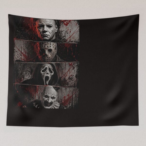 Item preview, Halloween Tshirts Michael Myers Jason Voorhees Ghost Face Art The Clown Scary Movie designed and sold by Hydlaaksmndriss.