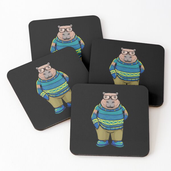 Item preview, Capybara in Glasses and Sweater designed and sold by falsoyazeis.