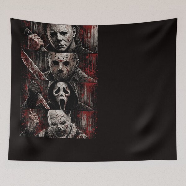 Item preview, Halloween Tshirts Michael Myers Jason Voorhees Ghost Face Art The Clown Spooky Season designed and sold by Hydlaaksmndriss.