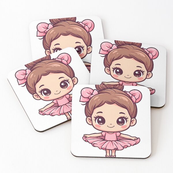 Item preview, Cute Pink Ballerina - Kawaii Dancer designed and sold by Holub Art Studio & design.