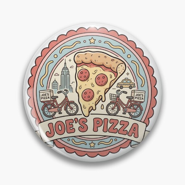 Item preview, Joe's Pizza Vintage Retro New York Pizza Souvenir Badge designed and sold by Fandom Universe.