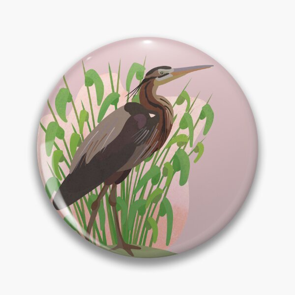 Item preview, Illustration of a Purple Heron in the Wild designed and sold by FandomizedRose.