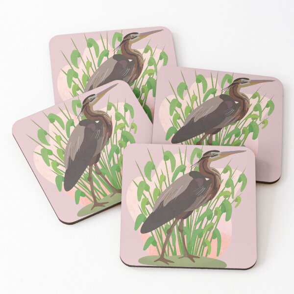 Item preview, Illustration of a Purple Heron in the Wild designed and sold by FandomizedRose.