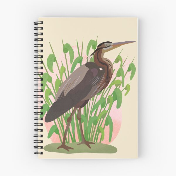 Item preview, Illustration of a Purple Heron in the Wild designed and sold by FandomizedRose.