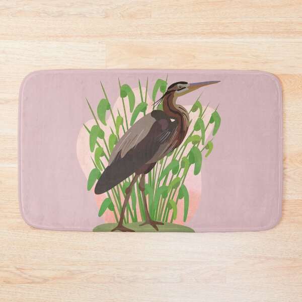 Item preview, Illustration of a Purple Heron in the Wild designed and sold by FandomizedRose.