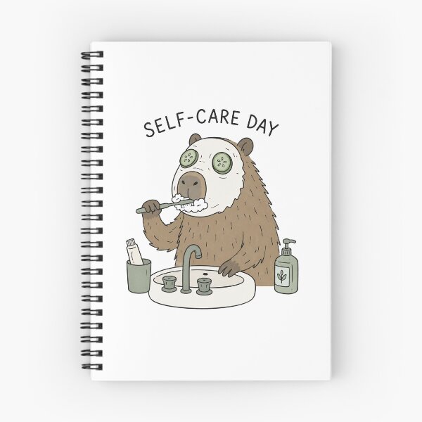 Item preview, Cute Capybara Self Care Day Skincare Routine designed and sold by SayMaria.