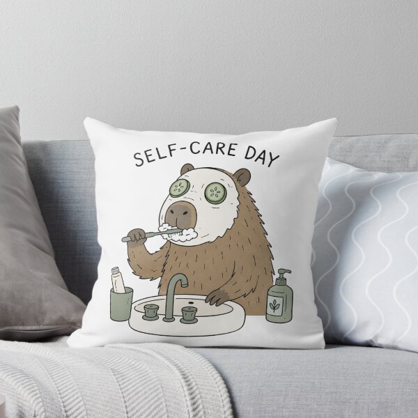 Item preview, Cute Capybara Self Care Day Skincare Routine designed and sold by SayMaria.