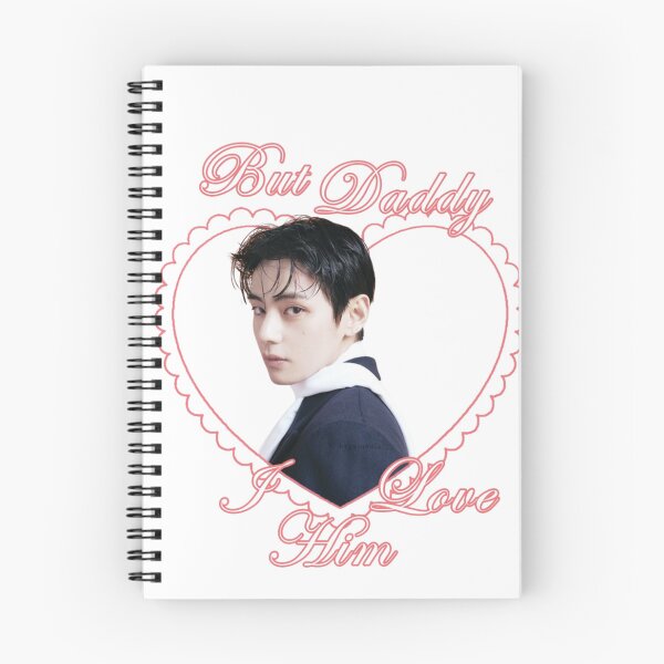 Item preview, BTS V Taehyung "But Daddy I Love Him" Pink Heart Aesthetic Sticker designed and sold by Mooncreates7.